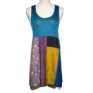 LAVGON Italian Boutique Tunic Patchwork Dress Boho Hippie